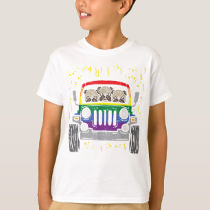 Camiseta Rainbow Monster Truck Pug Dog Anima Orgulho gay LG