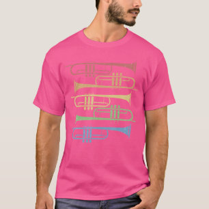 Camiseta Rainbow Music Trumpets Jazz