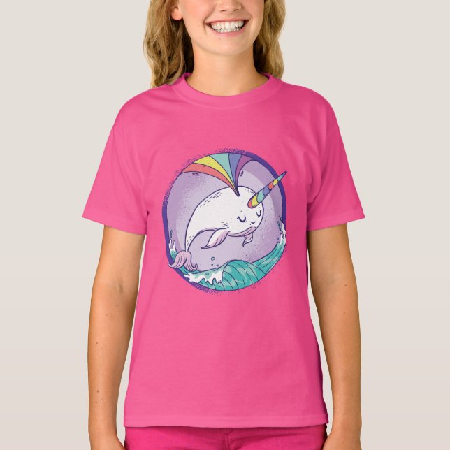 Camiseta Rainbow Narwhale (Frente)