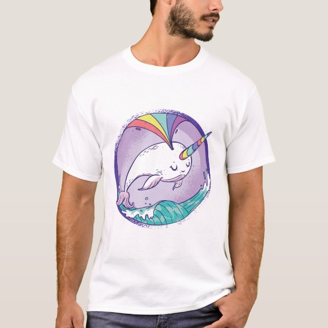 Camiseta Rainbow Narwhale (Frente)