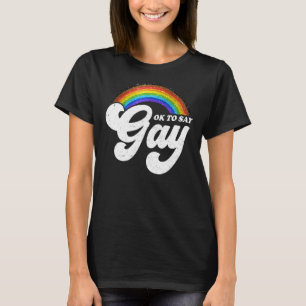 Camiseta Rainbow Ok Para Dizer Gay Lgbbt Pride Lgbtq Homens