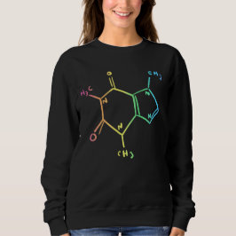 Camiseta Rainbow Ombre Caffeine Molecule Sweet