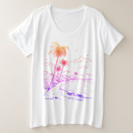 Camiseta Rainbow Palm Trees e Sandpiper Beach Life T-Shir