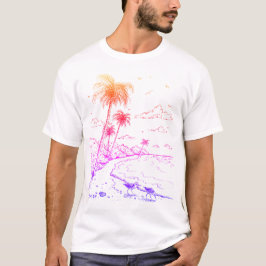 Camiseta Rainbow Palm Trees e Sandpiper Beach Life T-Shir