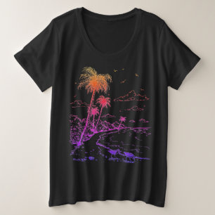 Camiseta Rainbow Palm Trees e Sandpiper Beach Life T-Shir