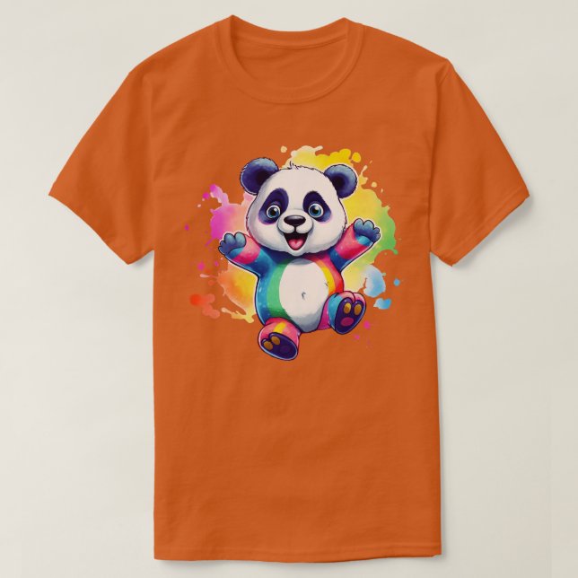 Camiseta Rainbow Panda (Frente do Design)