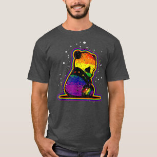 Camiseta Rainbow Panda LGBT Pride Mês Lésbica Gay Transge