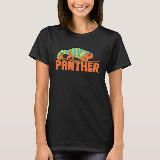 Camiseta Rainbow panther chameleon reptile lover for a Herp (Frente)