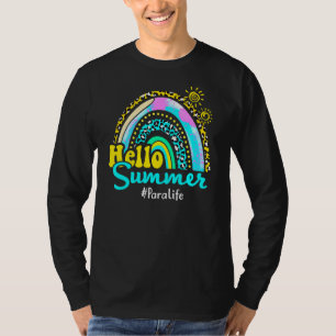Camiseta Rainbow Paraprofessionoff Duty Hello Summer Vib
