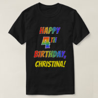 Rainbow Parece FELIZ 4º ANIVERSÁRIO + Nome Persona