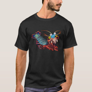 Camiseta Rainbow Peacock Mantis Shrimp Science Sob Água