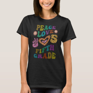 Camiseta Rainbow PEAVE LOVE 5.º GRAU Leopard Impresso Retro
