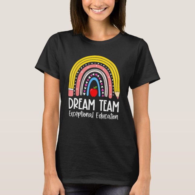 Camiseta Rainbow Pencil Dream Equipe de Educação Excepciona (Frente)