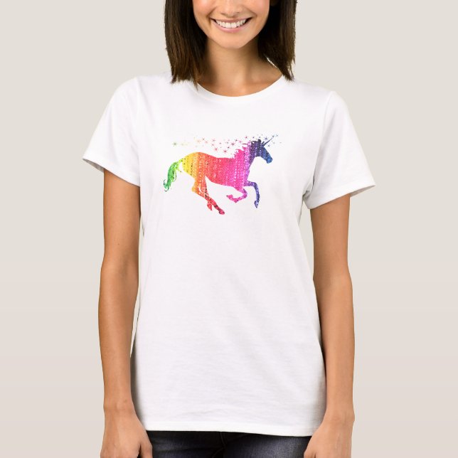 Camiseta Rainbow Pink Unicorn (Frente)