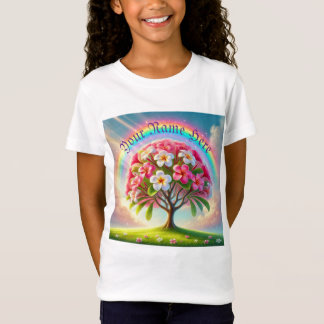 Camiseta Rainbow Plumeria Personalizável
