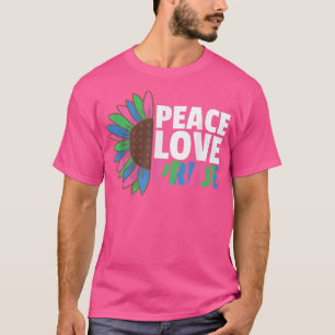 Camiseta Rainbow Polyseual Flag Pride Lgbtq Sunflower