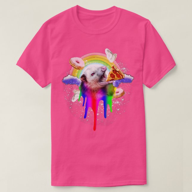 Camiseta Rainbow Possum (Frente do Design)