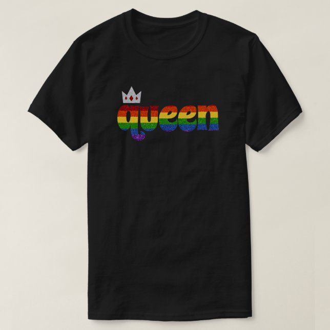 Camiseta Rainbow Pride Glitter LGBT Rainter (Frente do Design)