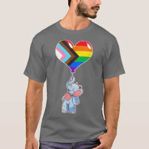 Camiseta Rainbow Progress Elephant seual Identity Nonbina