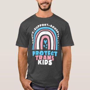 Camiseta Rainbow Protege Crianças Transgênero Orgulho LGBT