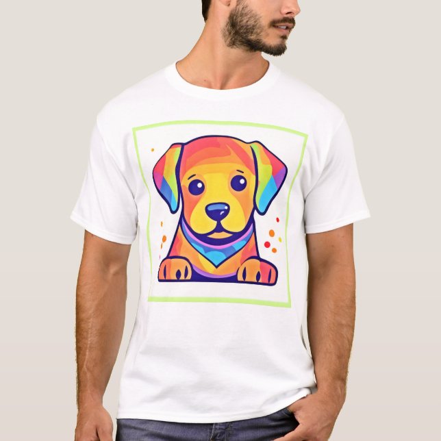 Camiseta Rainbow Puppy Love (Frente)