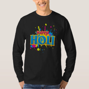Camiseta Rainbow Rangwali Holi Festivais Feliz Cor dos Hind