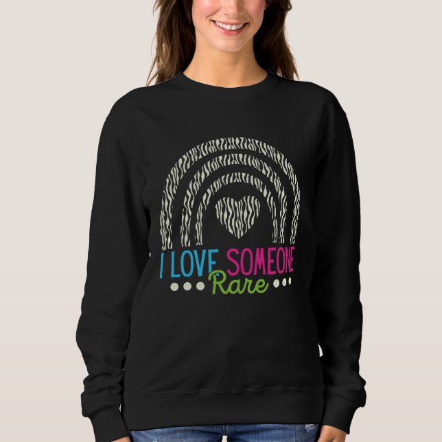 Camiseta Rainbow Rare Disease Awareness I Love Someone Rare (Frente)