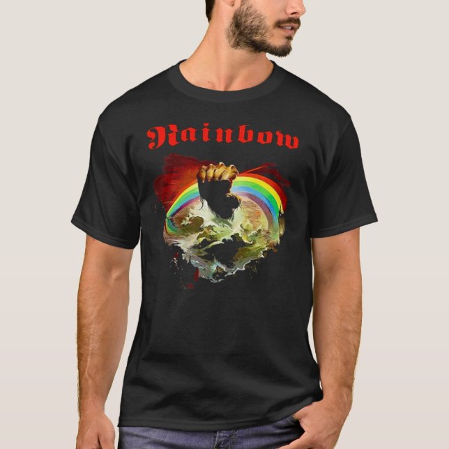Camiseta Rainbow Rising Ritchie Blackmore Rock Essential T- (Frente)