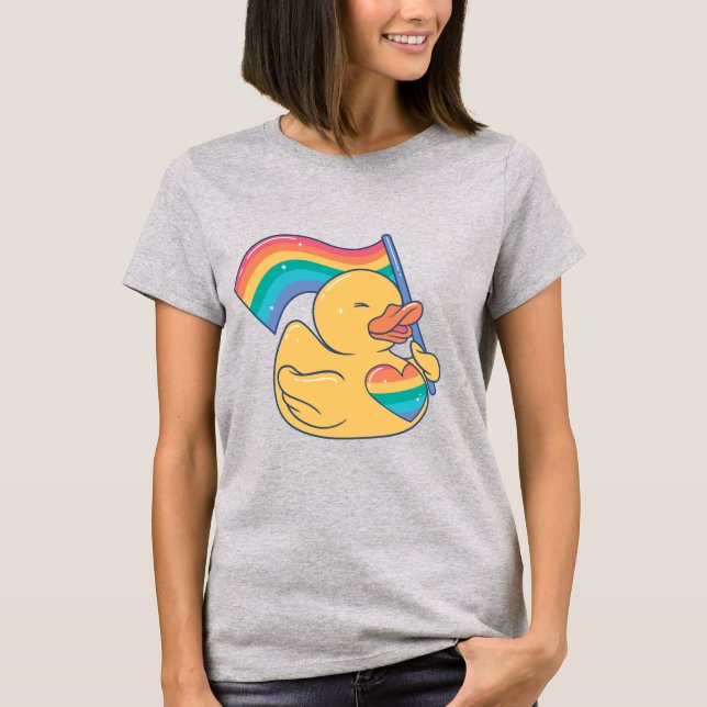 Camiseta Rainbow Rubber Duck (Frente)