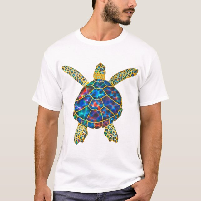 Camiseta Rainbow Sea Turtle Copy (Frente)