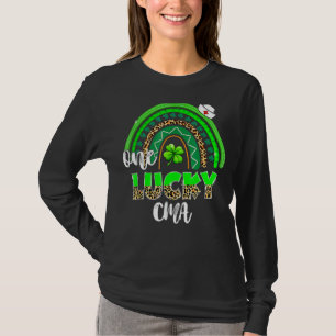 Camiseta Rainbow Shamrock One Lucky Cma Nurse Leopard Rua P