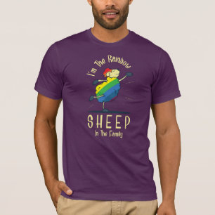 Camiseta Rainbow Sheep da Família Orgulho gay LGBT