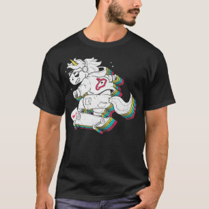 Camiseta Rainbow Skate Unicorn Cute Sparkle Skater Xmas Gif