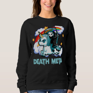 Camiseta Rainbow Skeleton Unicorn Death Metal Music Festiva
