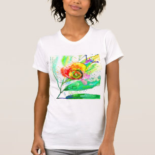 Camiseta Rainbow Snail - Cores d'água