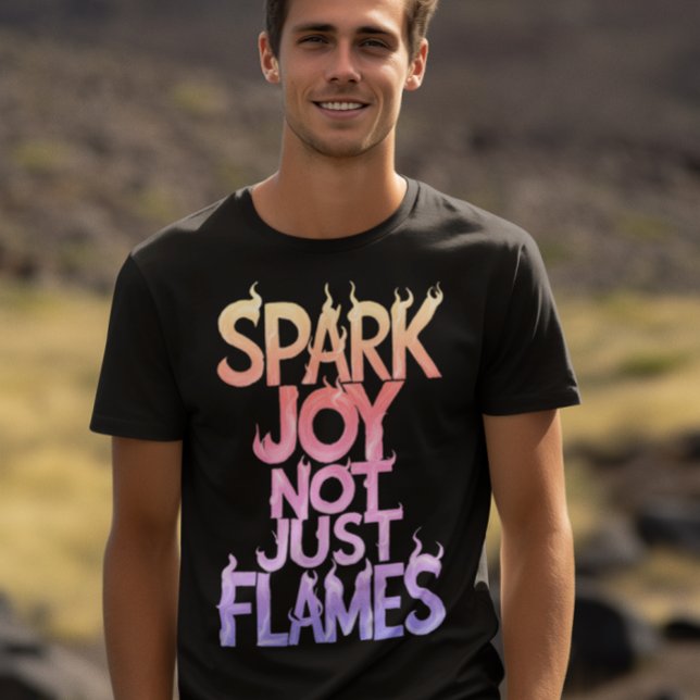 Camiseta Rainbow Spark Joy, Não Apenas Chama (Criador carregado)