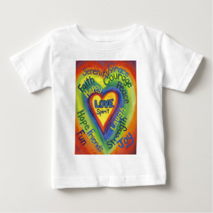 Camiseta Rainbow Spirit Hearts Love Art Custom Shirt