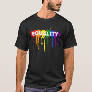 Camiseta Rainbow Splatter LGBTQ Igualdade