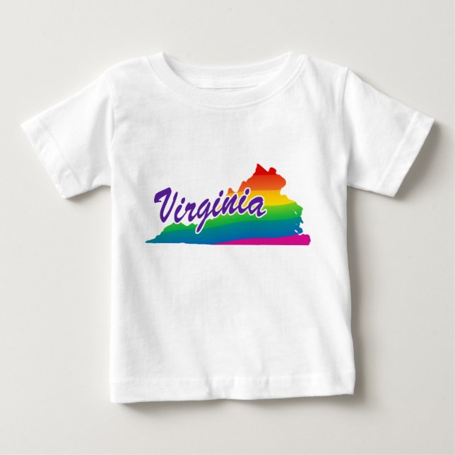 Camiseta Rainbow State Of Virginia (Frente)