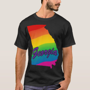 Camiseta Rainbow State Outline Georgia