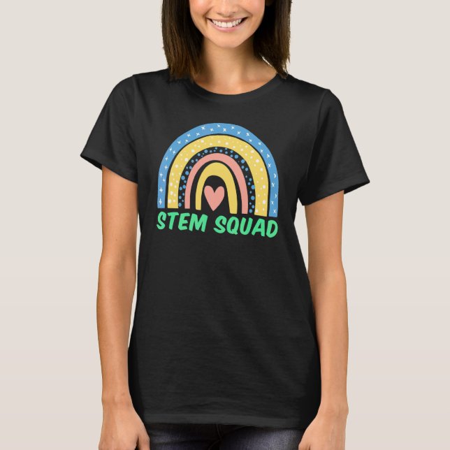 Camiseta Rainbow Stem Science Technology Engineering Math T (Frente)