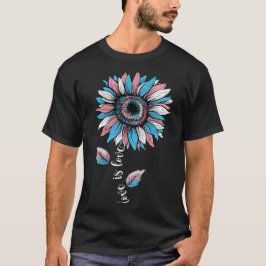 Camiseta Rainbow Sunflower Love is Love LGBT Orgulho