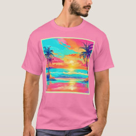 Camiseta Rainbow Sunset Beach