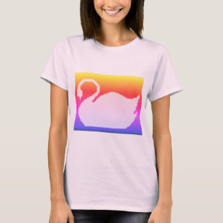 Camiseta Rainbow Swan Artisan Designer Crochet Impressão