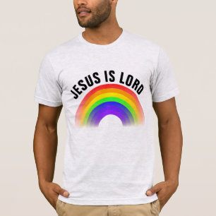 CAMISETA RAINBOW T-SHIRTS, JESUS É O SENHOR
