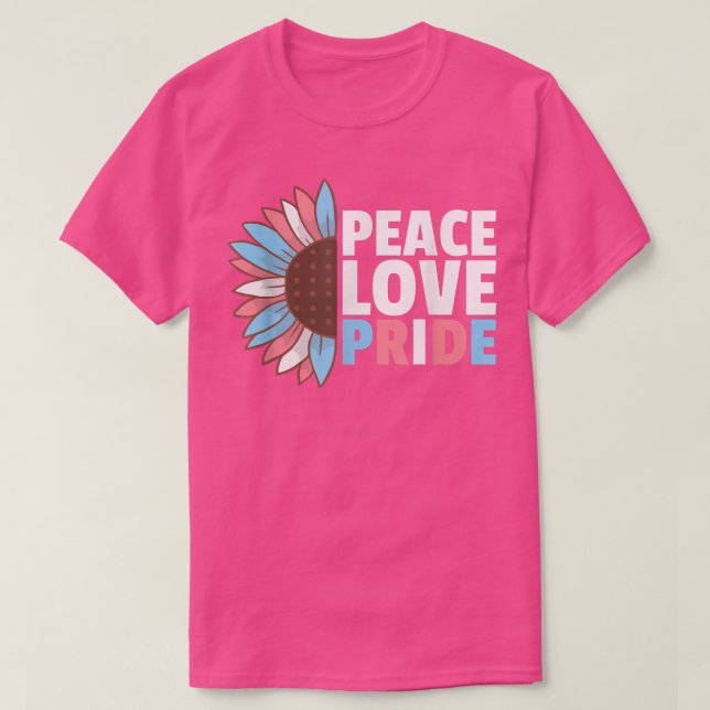 Camiseta Rainbow Transgender Flag Prid Lgbtq Sunflower (Frente do Design)