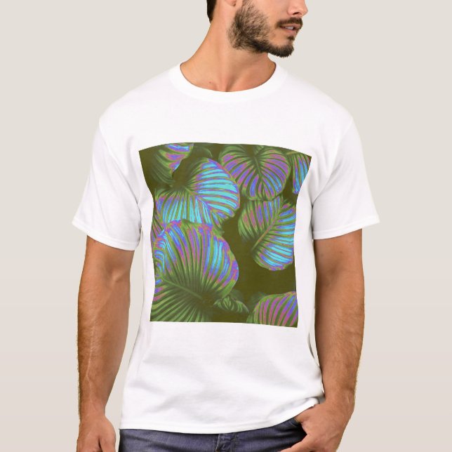 Camiseta Rainbow Tropical Leaves (Frente)
