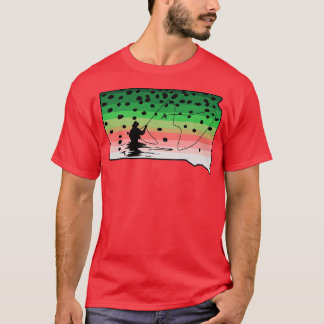 Camiseta Rainbow Trouly Fish South Dakota State Map Fly