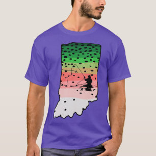 Camiseta Rainbow Trout Fly Fish Indiana Voe Pescar Pescador