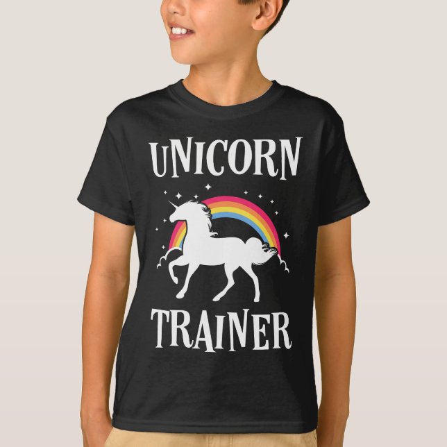Camiseta Rainbow Unicorer Trainer Fácil Costume Halloween D (Frente)